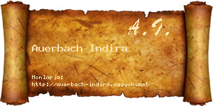 Auerbach Indira névjegykártya
